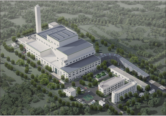 平邑楹能垃圾焚燒發(fā)電廠設(shè)計效果圖